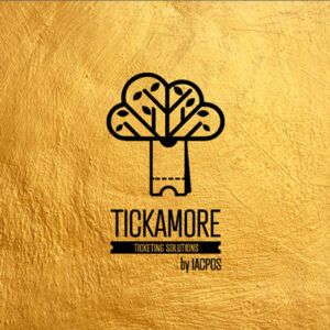 diseño de Logotipo Tickamore, anagrama arbol dorado, imagen corporativa y branding para ticketing internacional | Aisa Publicidad