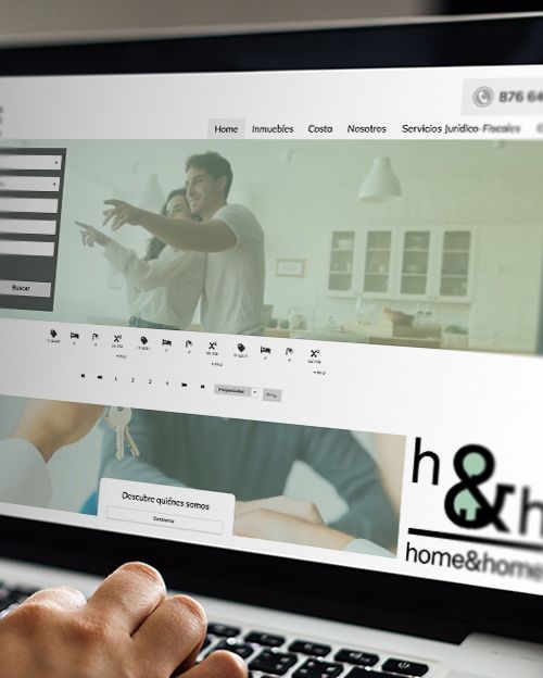 Desarrollo web inmobiliaria consultoría home&home | Aisa Publicidad