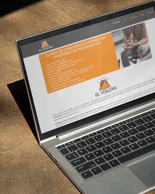 Desarrollo web Asociación de familiares de enfermos con TLP EL VOLCÁN | Aisa Publicidad