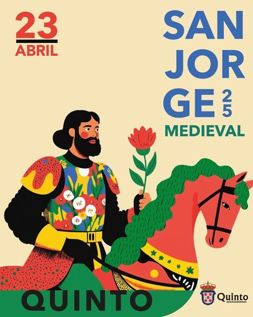 Diseño cartel San Jorge medieval | Ayto Quinto